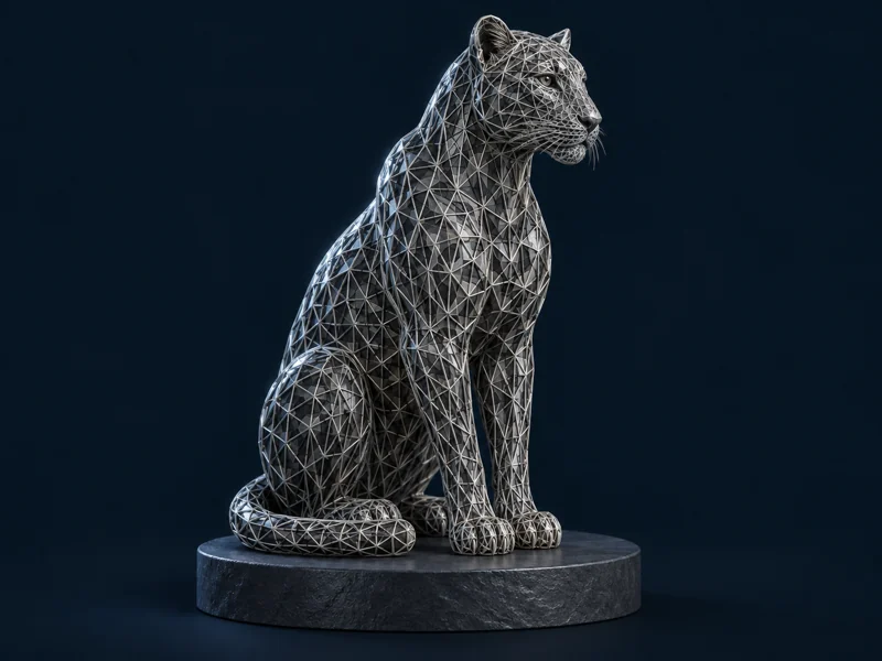 Crocodile en tenue de soldat, modèle 3D généré